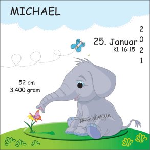 25-70.  F�dselsplakat. 50x50